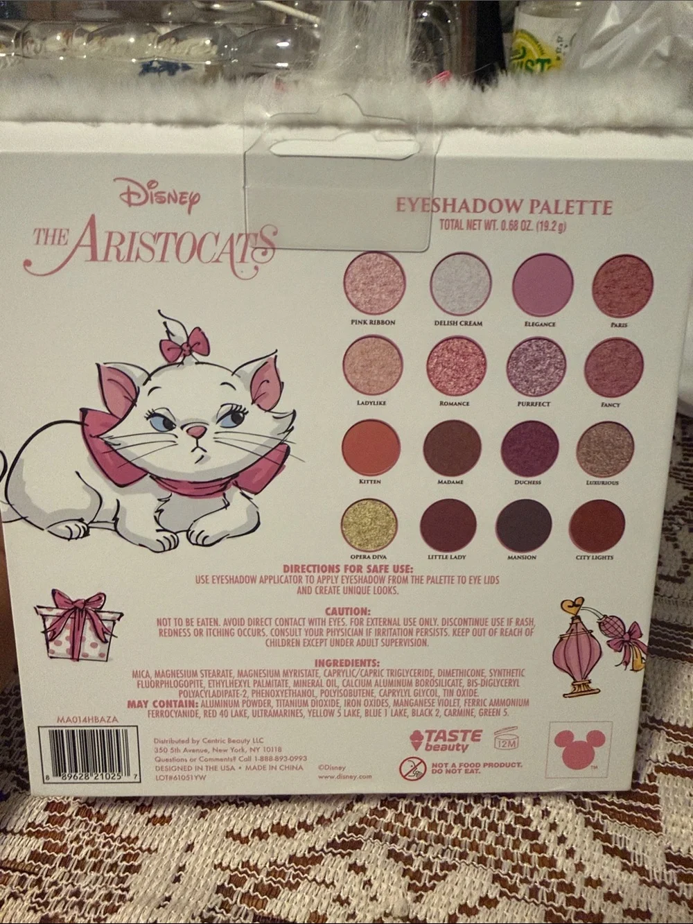 Disney Plush Marie The Aristocats eyeshadow pallet